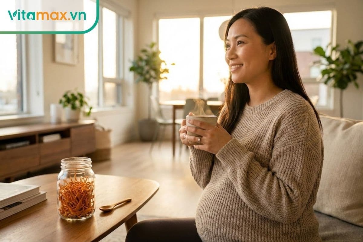 Bà bầu có nên ăn đông trùng hạ thảo không? Cách sử dụng an toàn