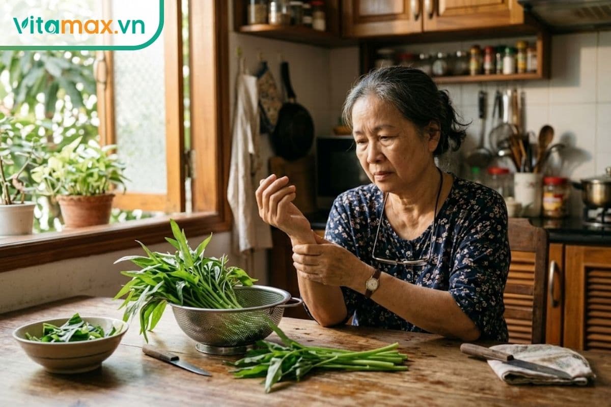 Bệnh xương khớp có nên ăn rau muống không? Có cần kiêng tuyệt đối?