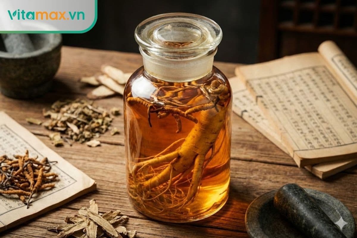 4 cách làm rượu sâm đông trùng hạ thảo từ Đông Y