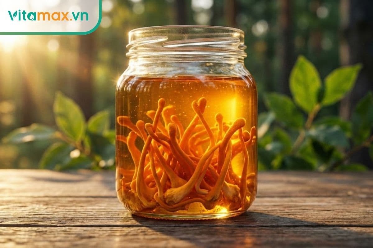 Hướng dẫn cách làm đông trùng hạ thảo ngâm mật ong cực dễ