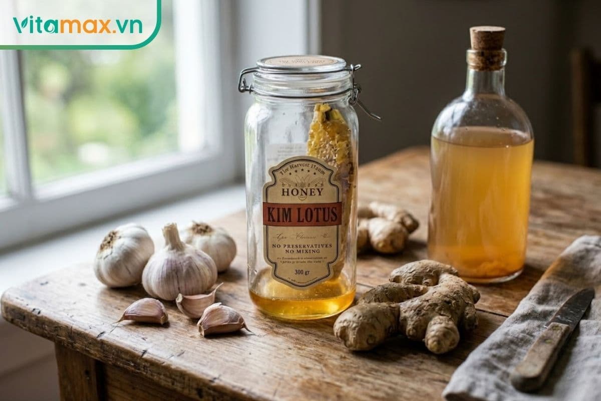 Gừng tỏi mật ong giấm táo có tác dụng gì? Cách sử dụng đúng