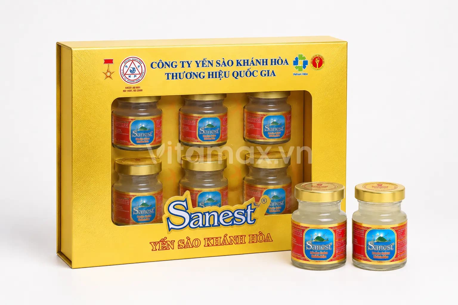 Yến Sào Sanest Khánh Hòa Hộp 6 Lọ - có đường