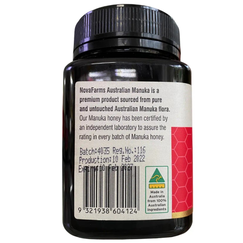 Hình Mật ong Manuka NovaFarms MGO 263+/NPA 10+ 500g 3