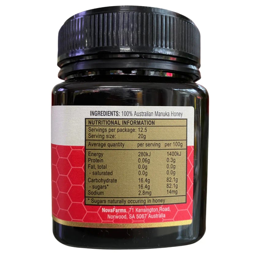 Hình Mật ong Manuka NovaFarms MGO 263+/NPA 10+ 250g 2