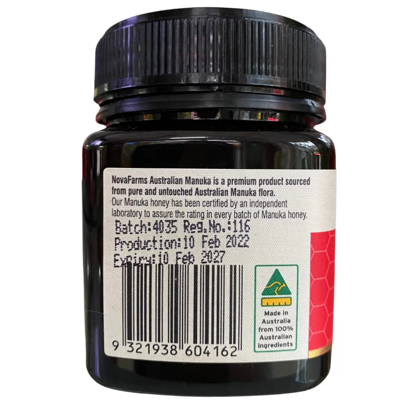 Hình Mật ong Manuka NovaFarms MGO 263+/NPA 10+ 250g 3