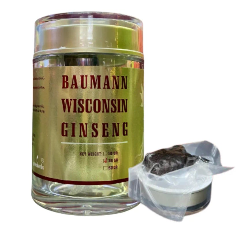 Hình Hắc Sâm Mỹ Lên Men Baumann Wisconsin Hũ 25gram 2