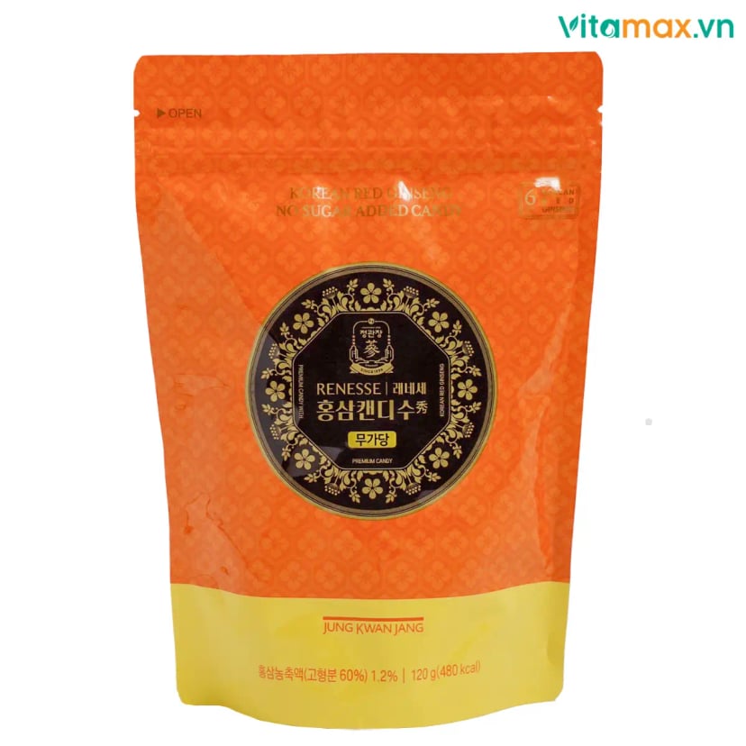Hình Kẹo Hồng Sâm KGC Renesse Không Đường 120g 1