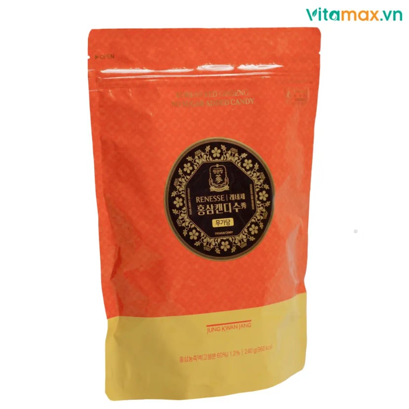 Hình Kẹo Hồng Sâm KGC Renesse Không Đường 240g 2