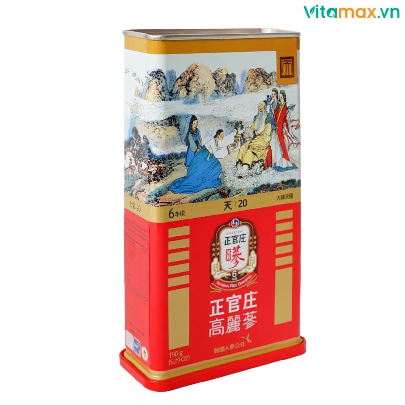 Hình Hồng Sâm Củ Khô 6 Năm Tuổi KGC (Thiên Sâm, 7 Củ ~ 150g/Hộp) 3