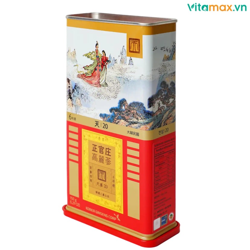 Hình Hồng Sâm Củ Khô 6 Năm Tuổi KGC (Thiên Sâm, 7 Củ ~ 150g/Hộp) 5