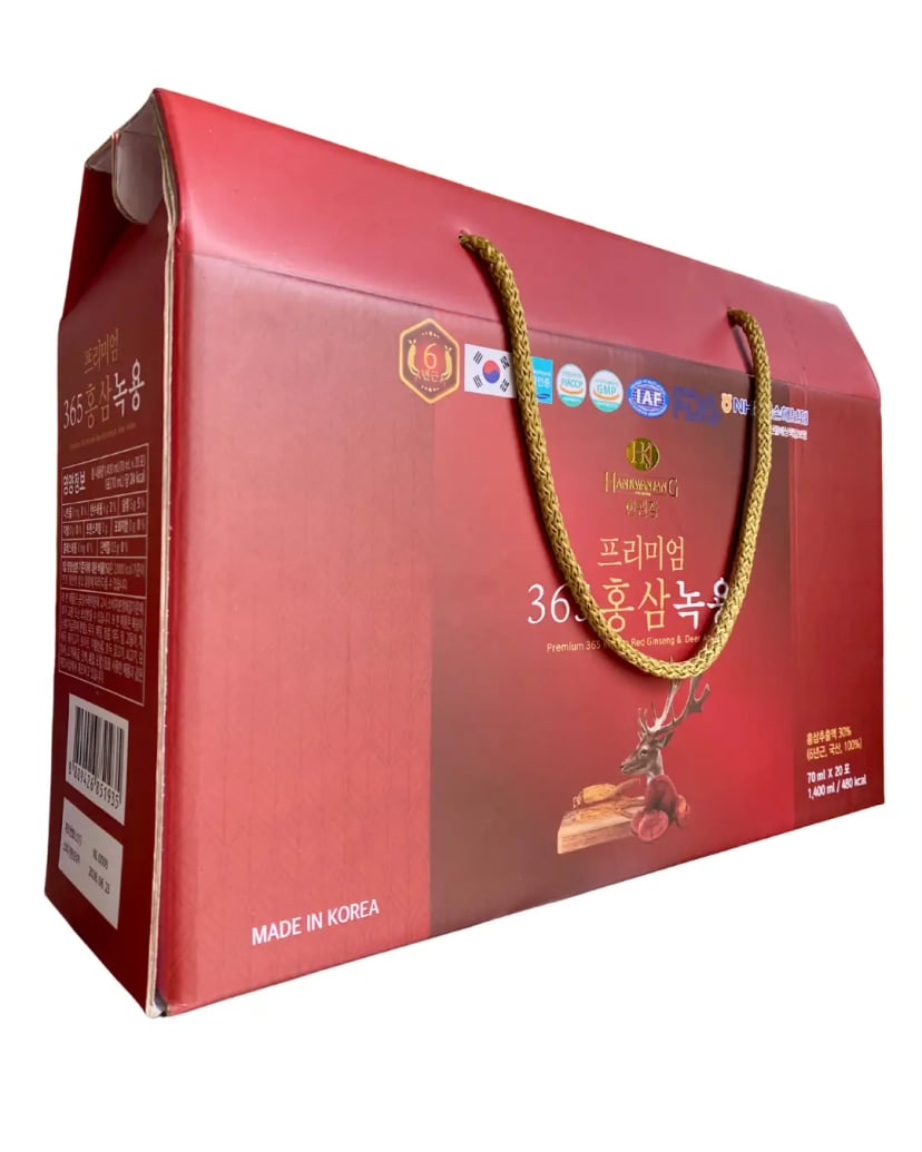 Hình Nước Hồng Sâm Nhung Hươu Linh Chi 365 Hankwanjang 20 gói 4