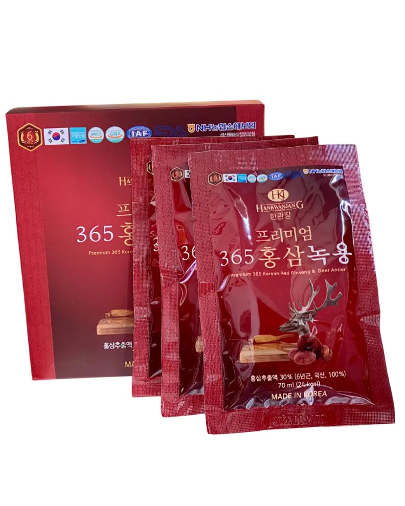 Hình Nước Hồng Sâm Nhung Hươu Linh Chi 365 Hankwanjang 20 gói 8