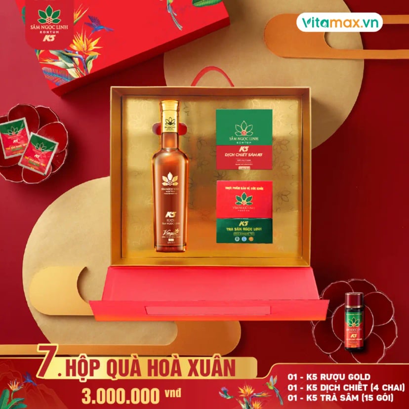 Hình Set Quà Tặng Sâm Ngọc Linh "Hoà Xuân" 1