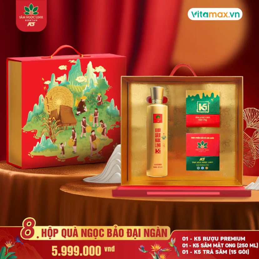 Hình Set Quà Tặng Sâm Ngọc Linh "Ngọc Bảo Đại Ngàn" 1