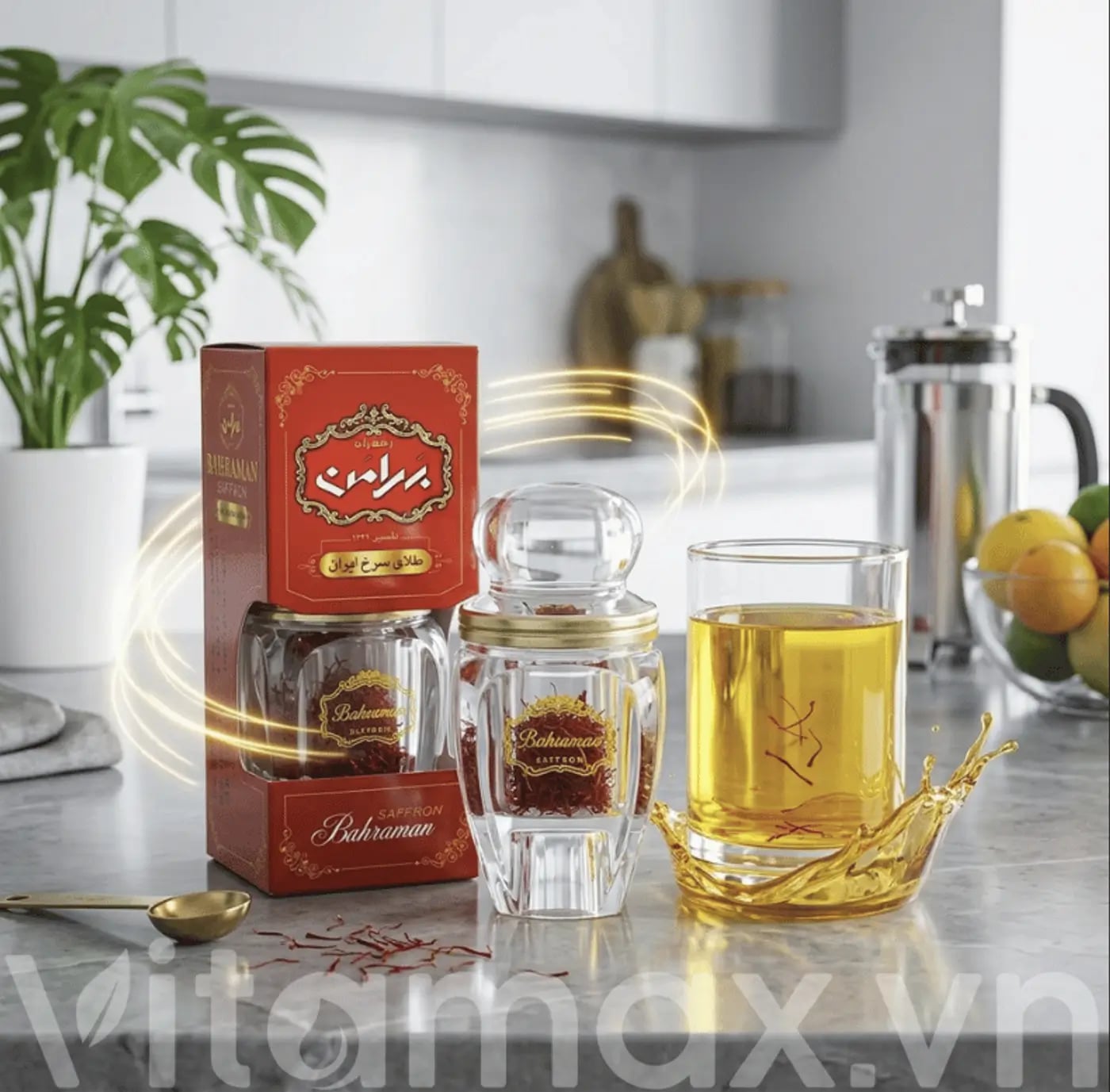 Hình Nhụy hoa nghệ tây Iran Bahraman Saffron Super Negin hộp cao 1gram 7