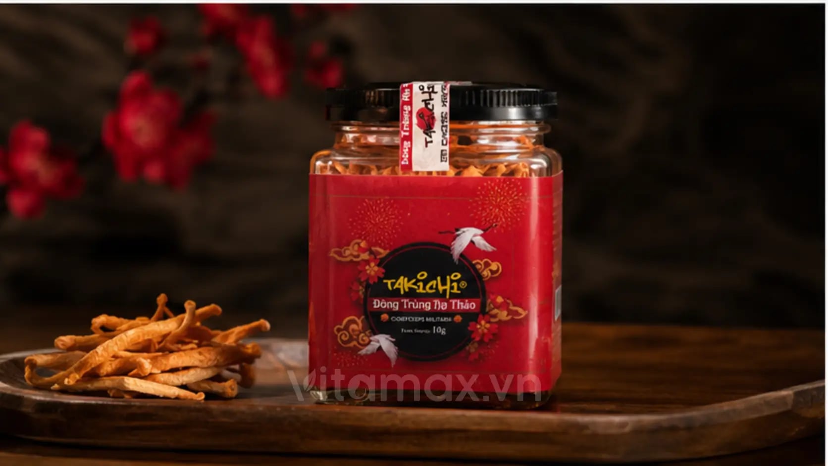 Hình Đông trùng hạ thảo sấy thăng hoa hộp quà tặng Takichi (5 lọ x 10g) 4