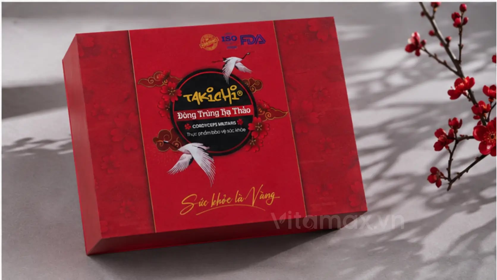 Hình Đông trùng hạ thảo sấy thăng hoa hộp quà tặng Takichi (5 lọ x 10g) 5
