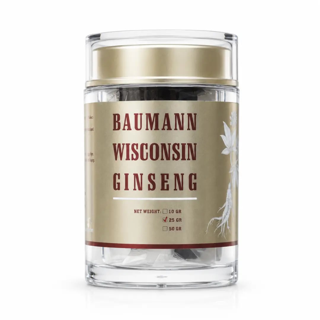 Hình Hắc Sâm Mỹ Lên Men Baumann Wisconsin Hũ 25gram 1