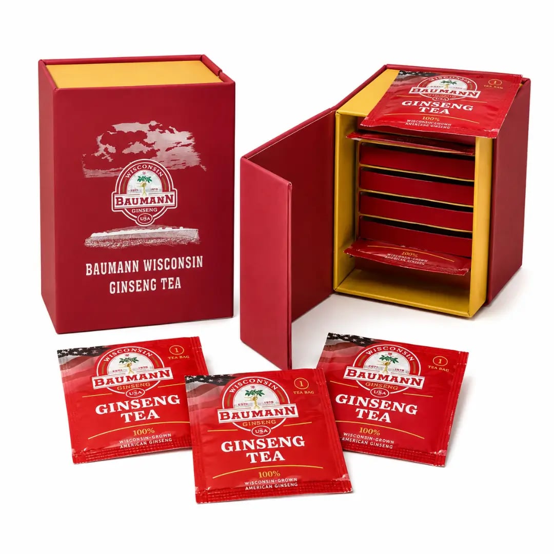 Nhân Sâm Mỹ Baumann Wisconsin Dạng Trà Túi Lọc - Hộp 5 Gói