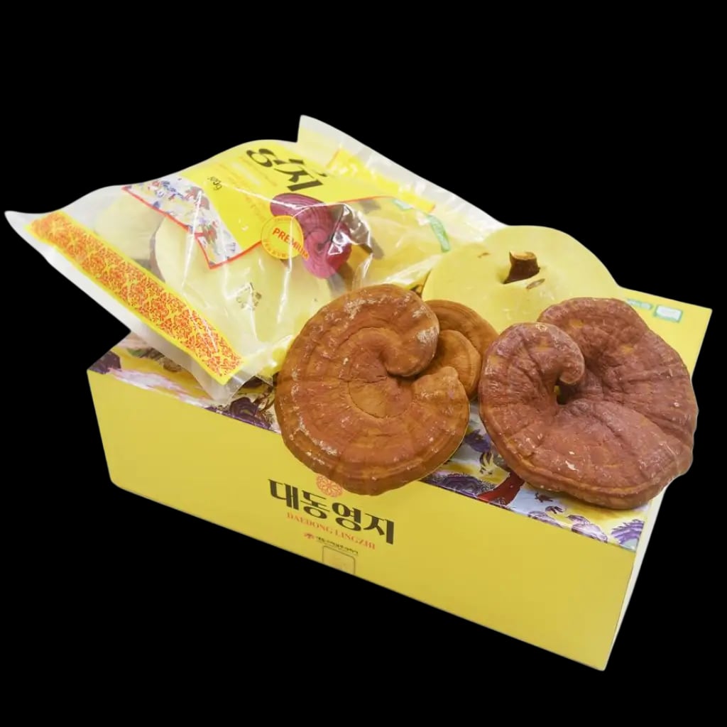 Hình Nấm linh chi Hàn Quốc Daedong hộp 1kg 2