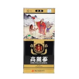 Hắc sâm khô nguyên củ 6 năm tuổi Daedong hộp thiếc