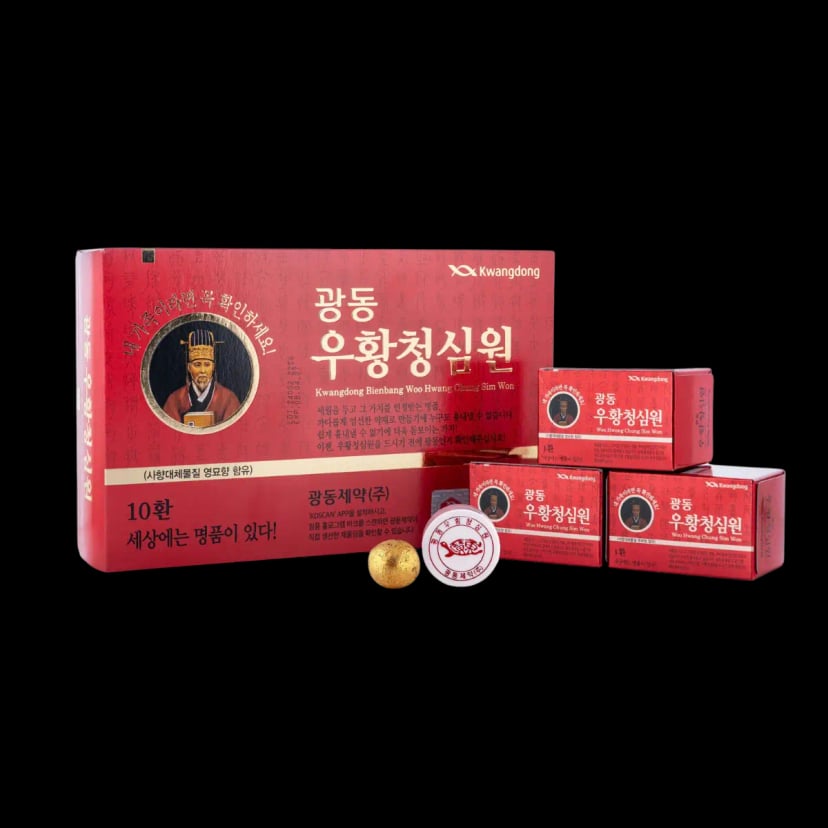 Hình An Cung Ngưu Hoàng Hoàn Kwangdong Hàn Quốc hộp giấy đỏ 10 viên 1