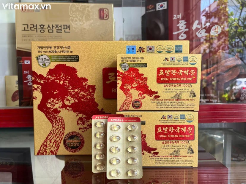Hình Viên tinh dầu thông đỏ Hoàng Gia Hàn Quốc 120 viên 4