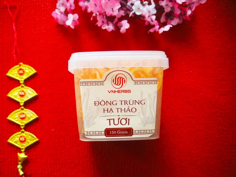 Hình Nấm Đông Trùng Hạ Thảo Tươi Vnherbs hộp 150g 3