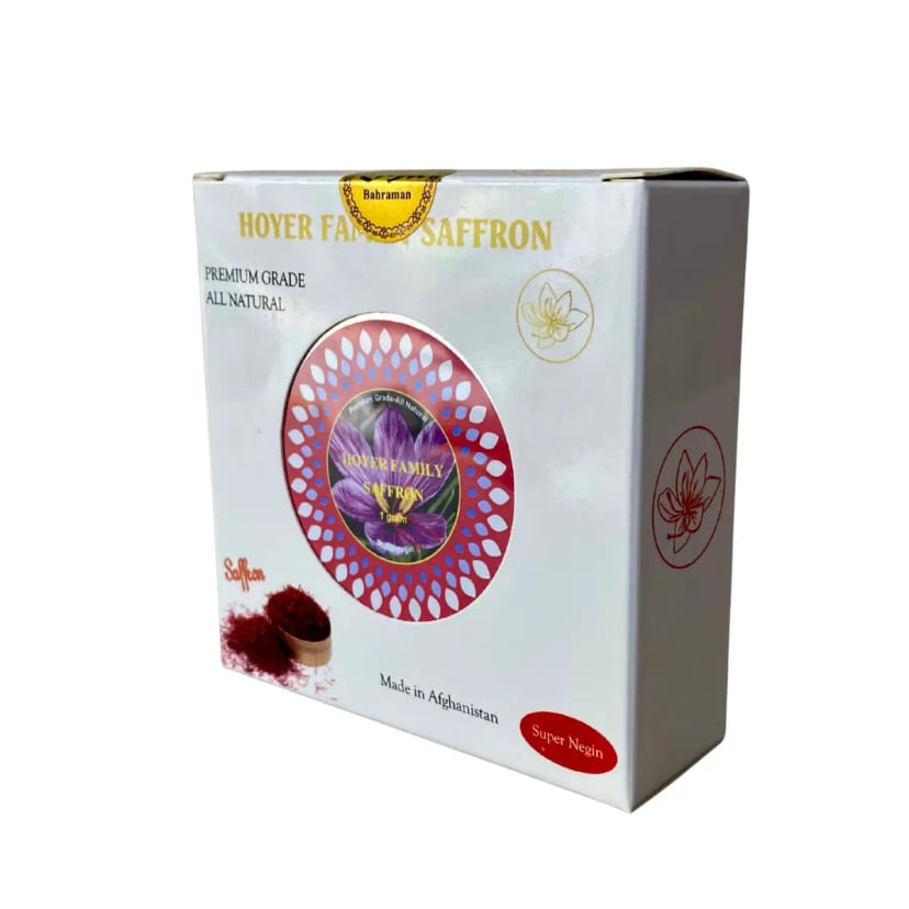 Hình Nhụy hoa nghệ tây Afghanistan Hoyer Family Saffron hộp tròn 1gram 2