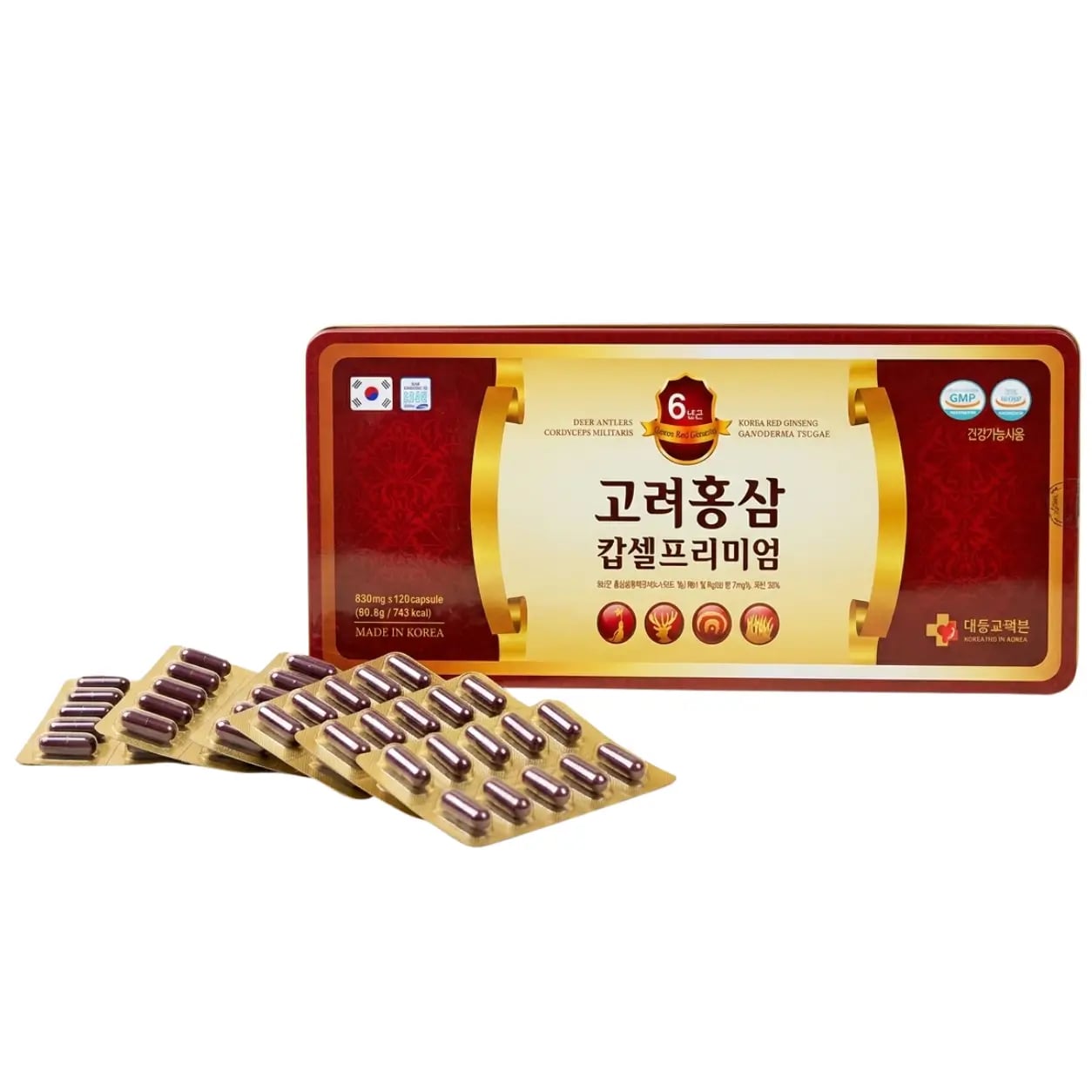 Viên Hồng Sâm Nhung Hươu Linh Chi Đông Trùng Daedong 120 viên