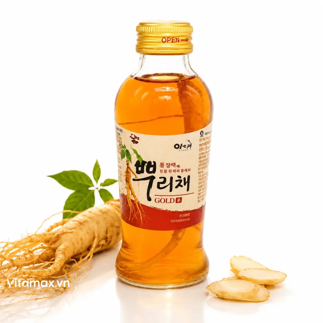 Hình Nước Hồng Sâm có củ EBICHE Hàn Quốc hộp 10 chai 3