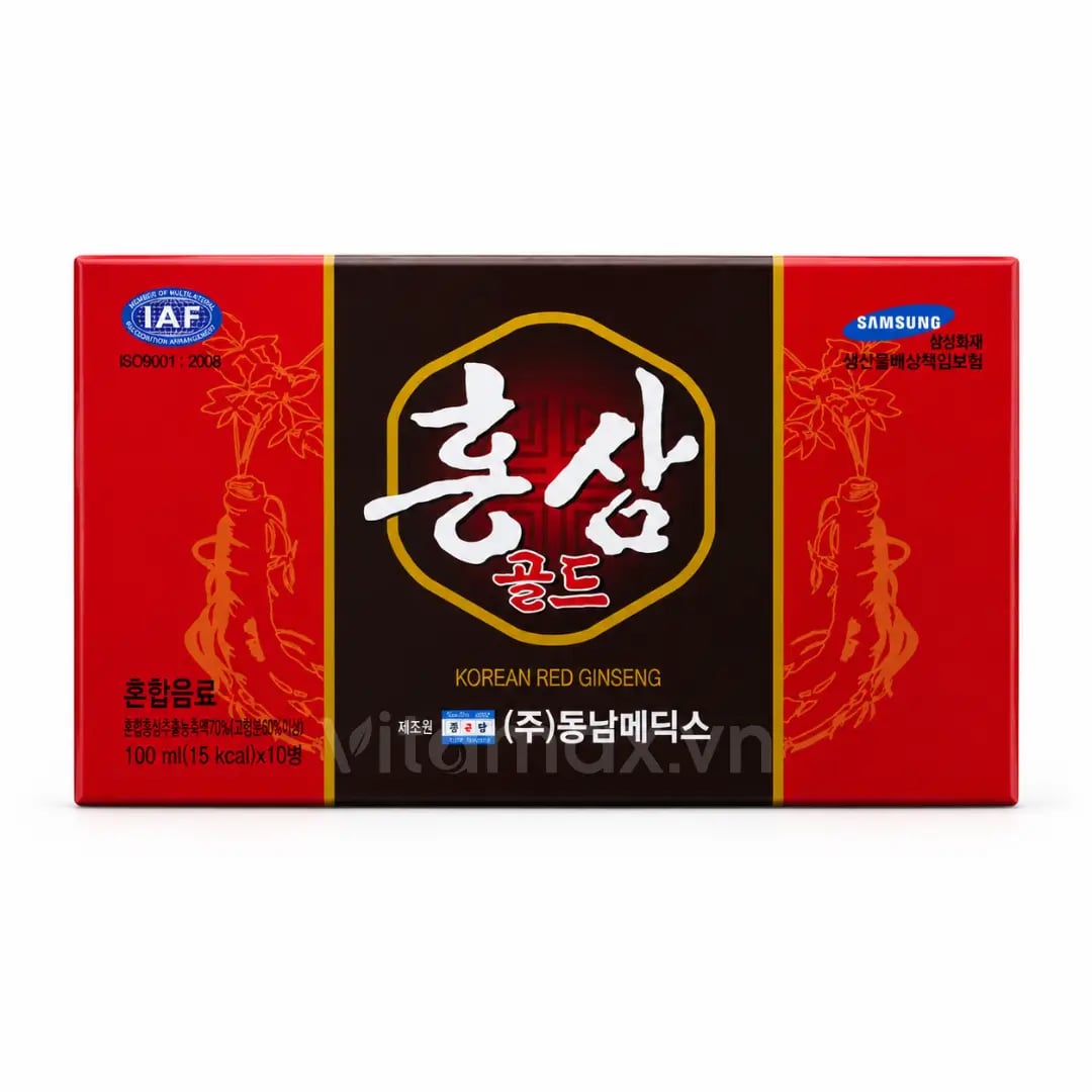 Hình Nước sâm chai Hàn Quốc Dongnam (10 chai x 100ml) 2