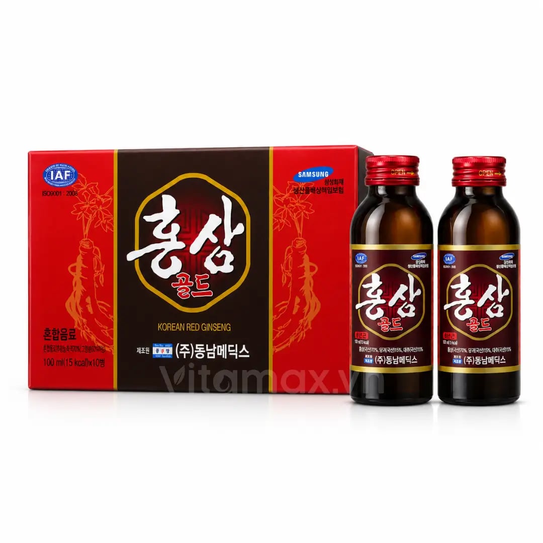 Hình Nước sâm chai Hàn Quốc Dongnam (10 chai x 100ml) 4