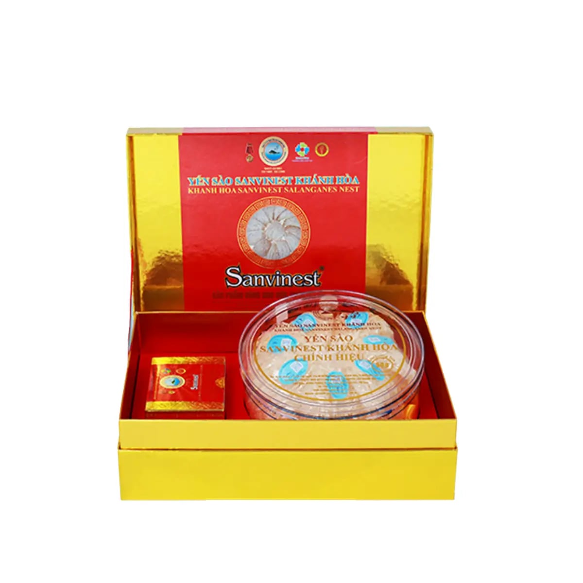 Hình Yến Sào Sanvinest Tinh Chế Dạng Tổ Hộp Quà Tặng 50G - V650/Q650 1