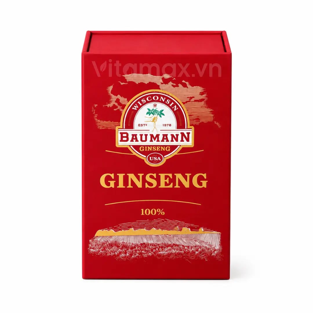 Hình Nhân Sâm Mỹ Baumann Wisconsin Dạng Viên - Hũ 130 Viên 1