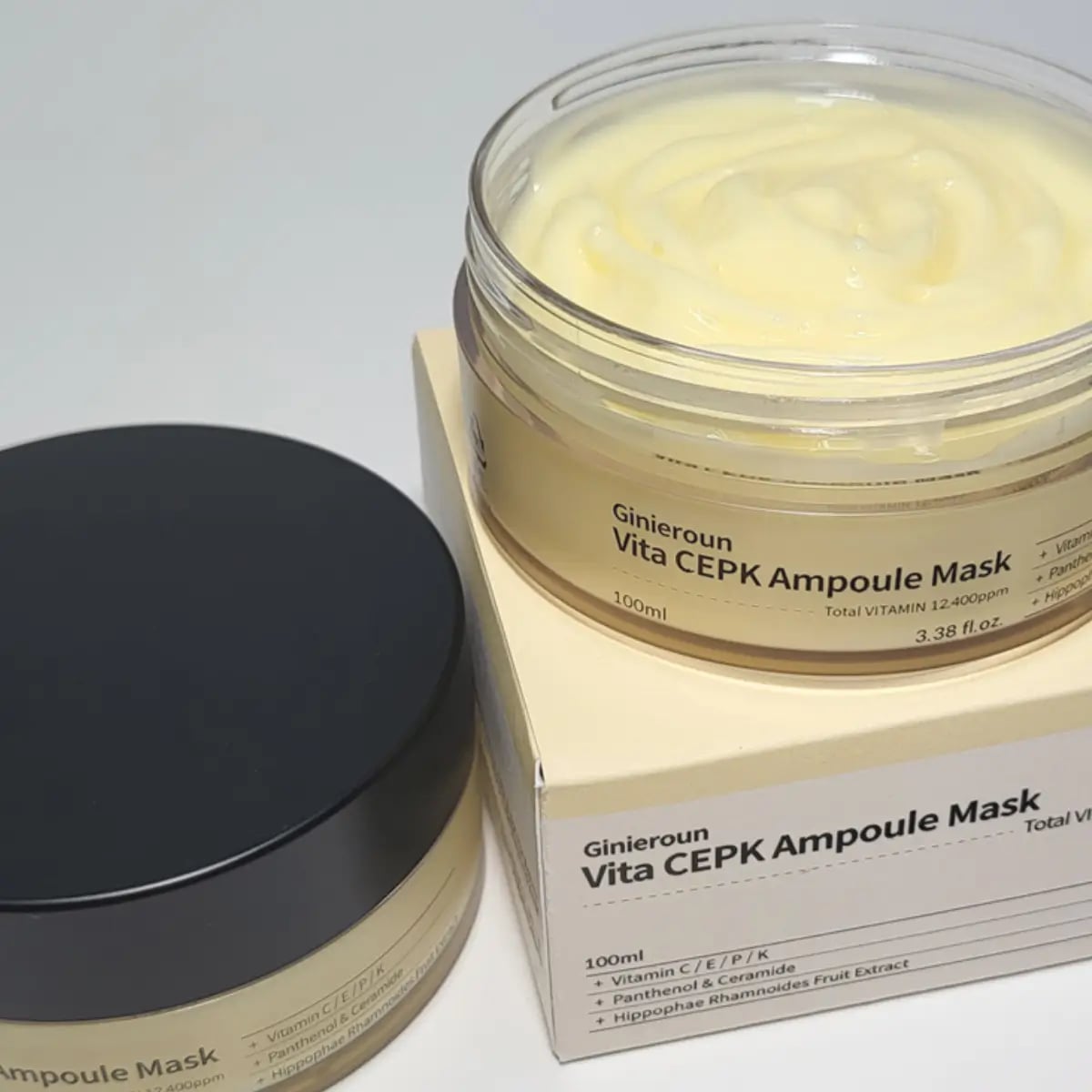 Hình Mặt Nạ Ngủ Ginieroun Ampoule Vitamin C•E•P•K (Dưỡng trắng) - 100ml 2