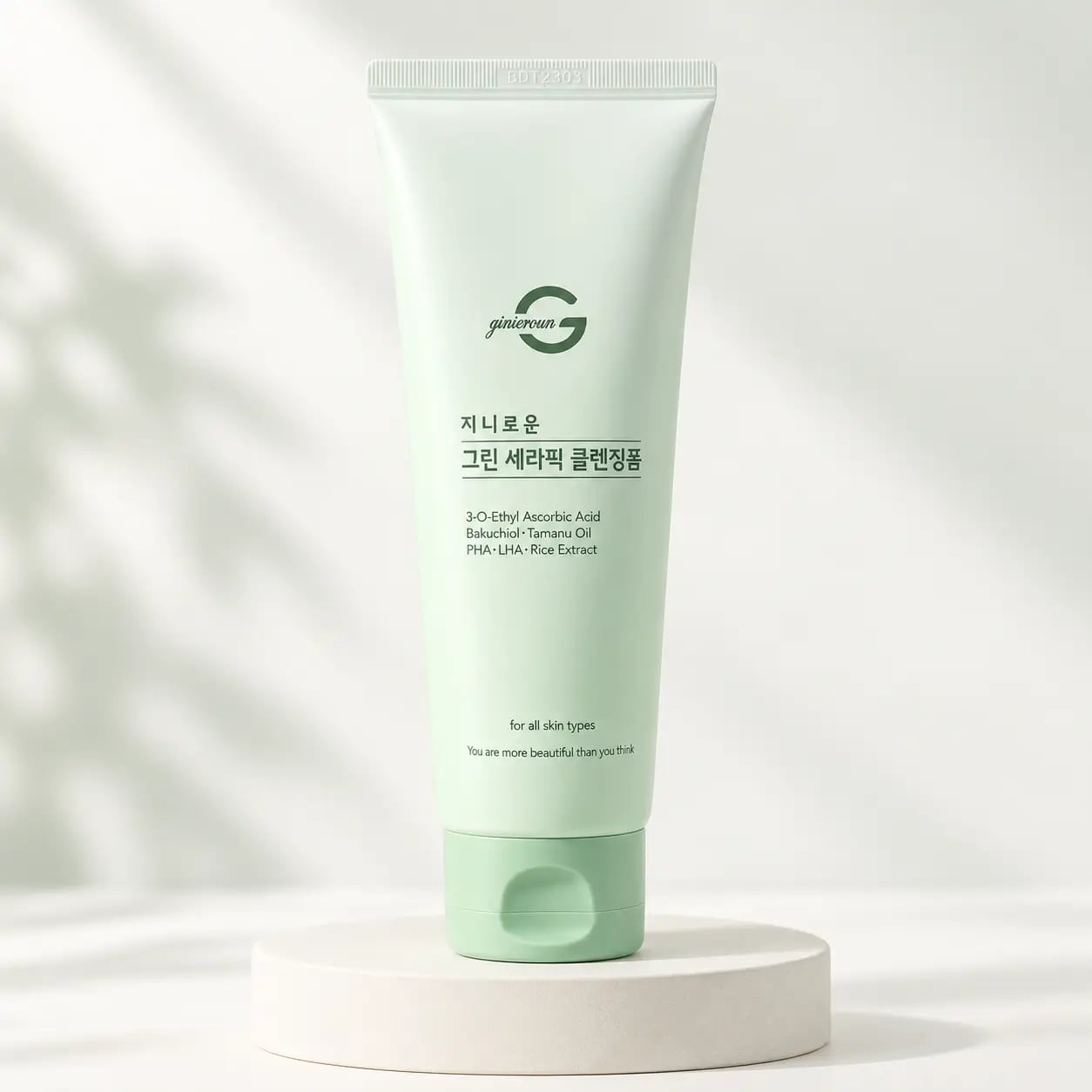 Hình Sữa Rửa Mặt Tạo Bọt Dịu Nhẹ Ginieroun Green Seraphic 1