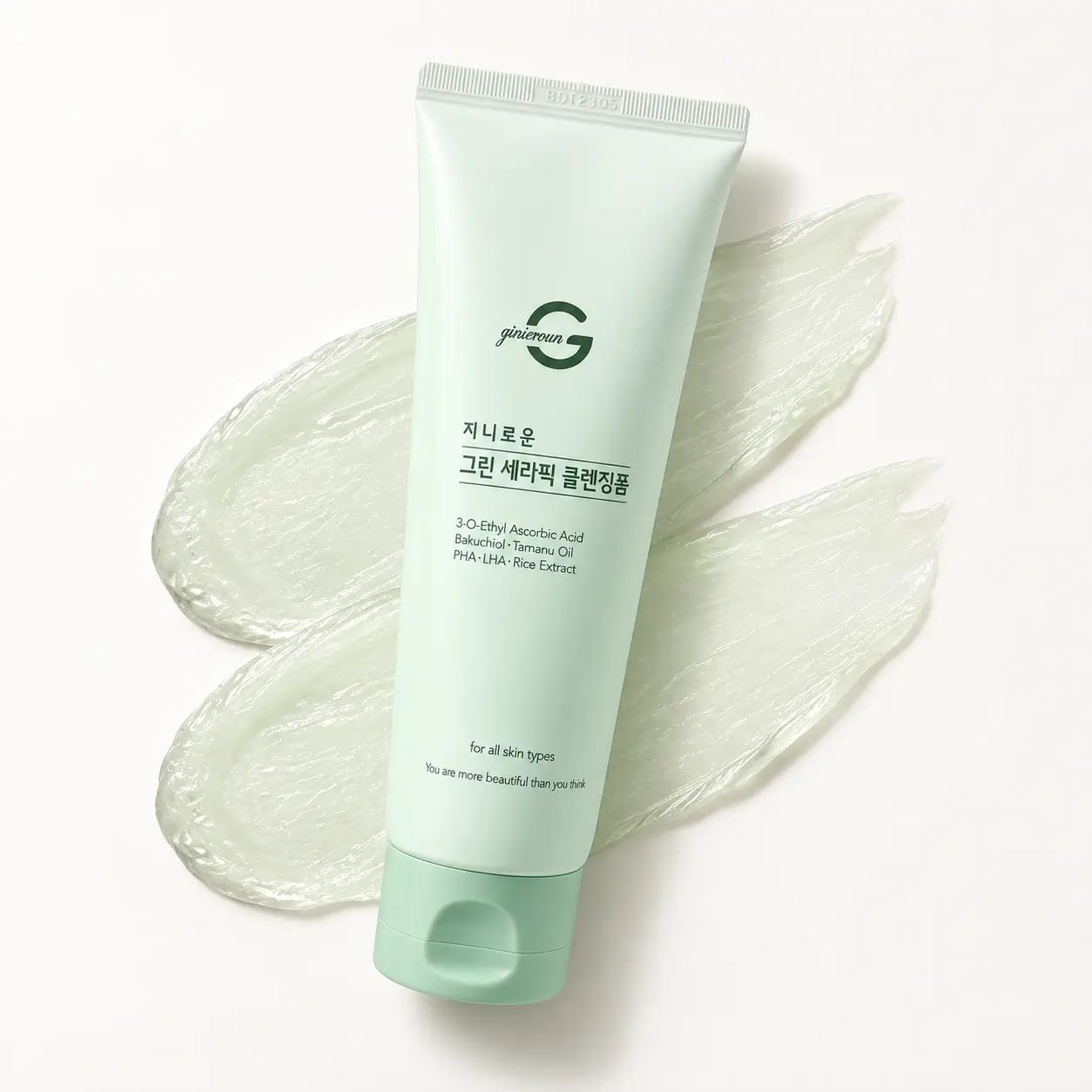 Hình Sữa Rửa Mặt Tạo Bọt Dịu Nhẹ Ginieroun Green Seraphic 2