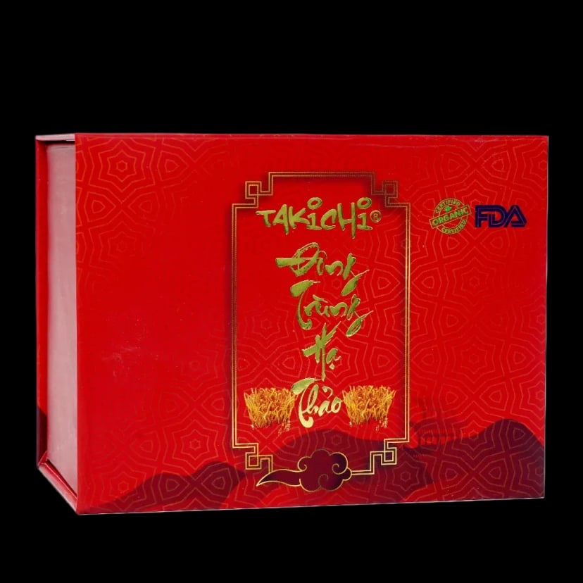 Hình Đông trùng hạ thảo sấy thăng hoa hộp quà tặng Takichi 10g 1