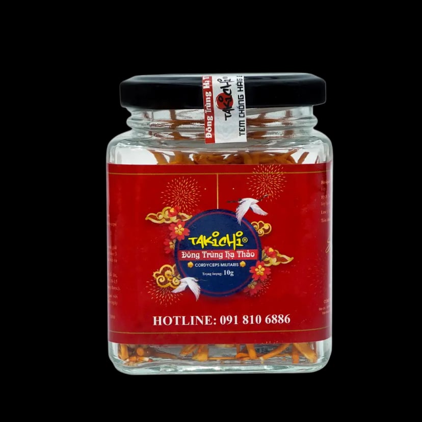 Hình Đông trùng hạ thảo sấy thăng hoa hộp quà tặng Takichi 10g 3