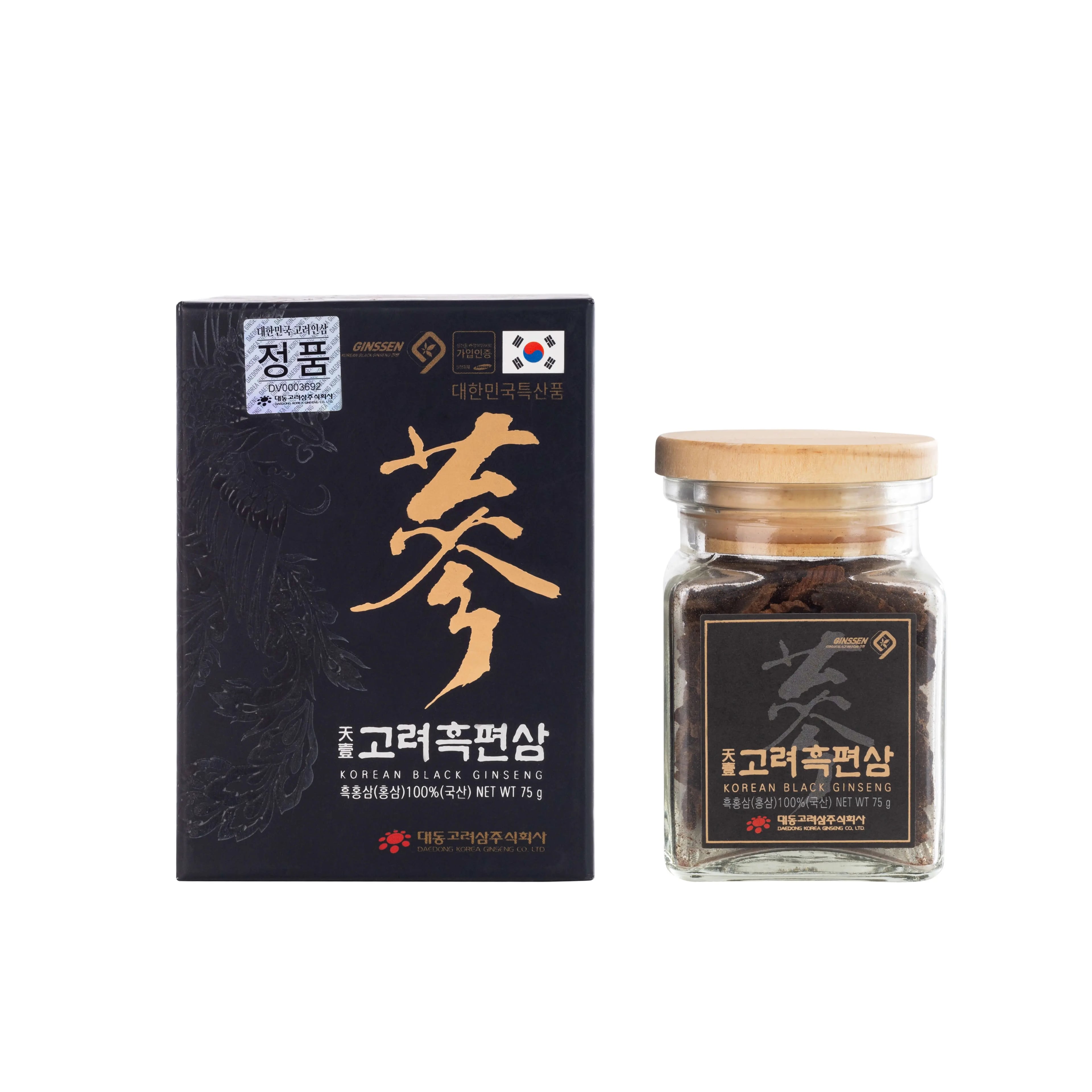 Hình Hắc sâm củ khô thái lát Daedong lọ 75g 2